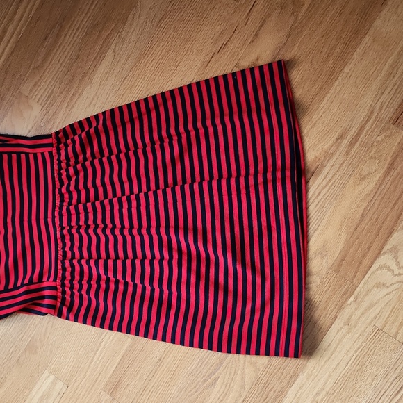 J. Crew size XS sleeveless dress,  striped navy/ red - Picture 8 of 12